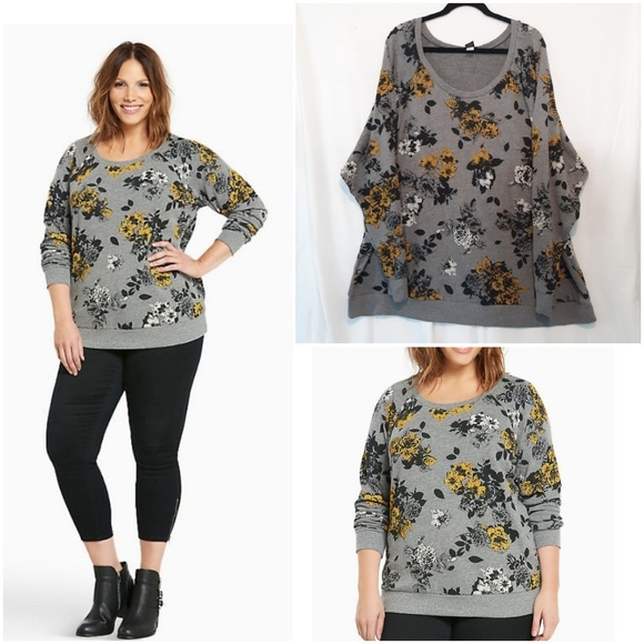 torrid Tops - NWOT Torrid Floral Sweatshirt